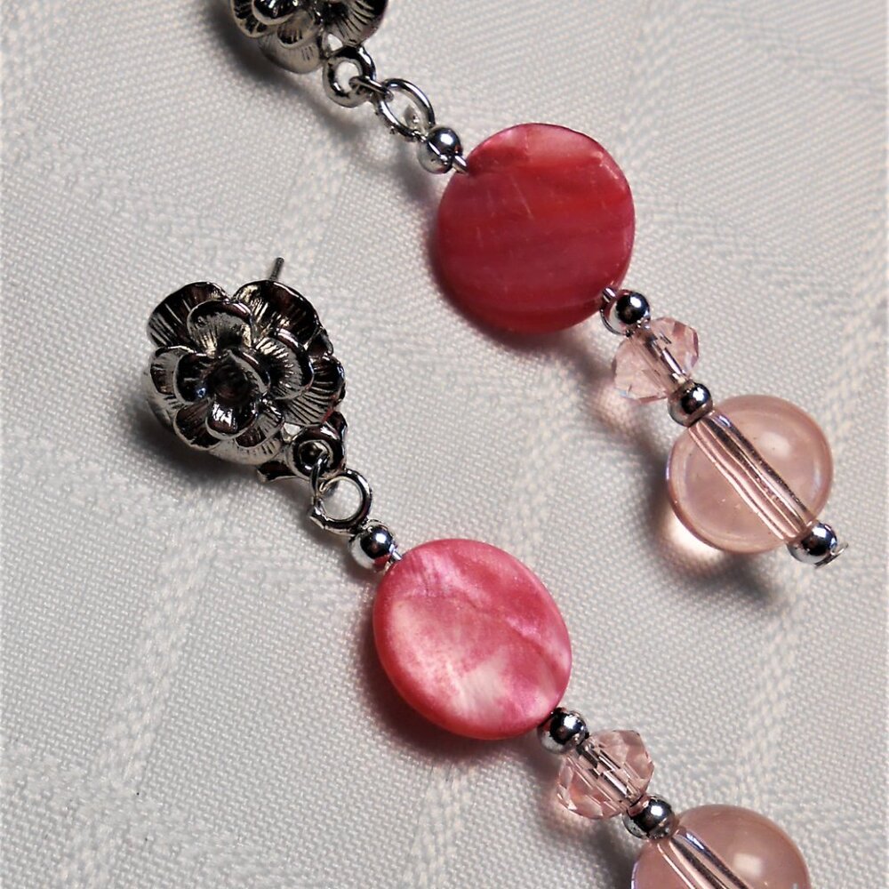 No740 Handmade necklace, bracelet and earrings with polished stones - Picture 4 of 6